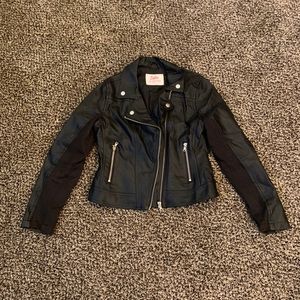 Justice Brand Faux Leather Jacket, Girls Size 12